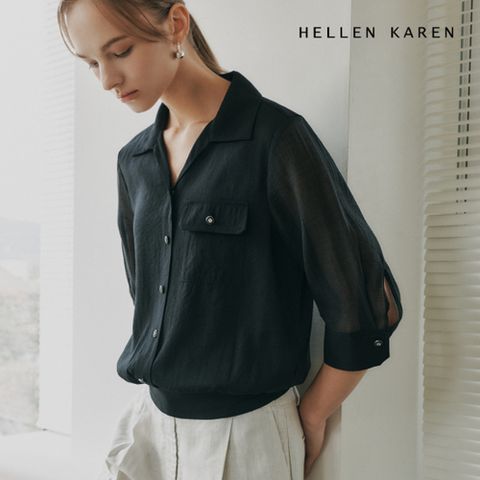 [헬렌카렌] 26SS 에어리 인견 블루종 블라우스 3종