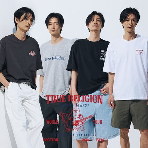 O 트루릴리전 26SS 남성 세미오버핏 그래픽 티셔츠 4종