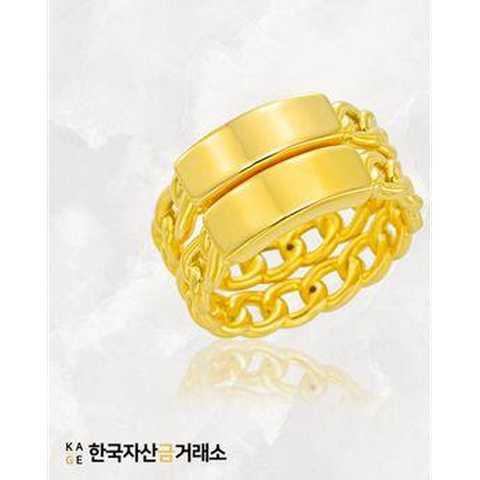[한국자산금거래소]KAGE 24K 순금 골드바 체인 쌍지