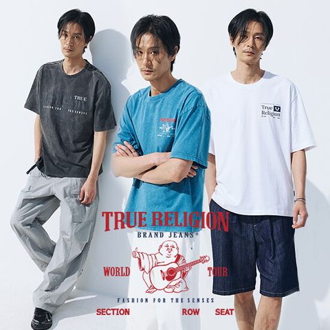 ● 트루릴리전 26SS 남성 피그먼트 반팔티셔츠 3종