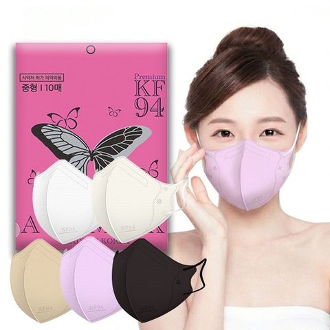 아바 KF94 컬러마스크 200매 (중형)