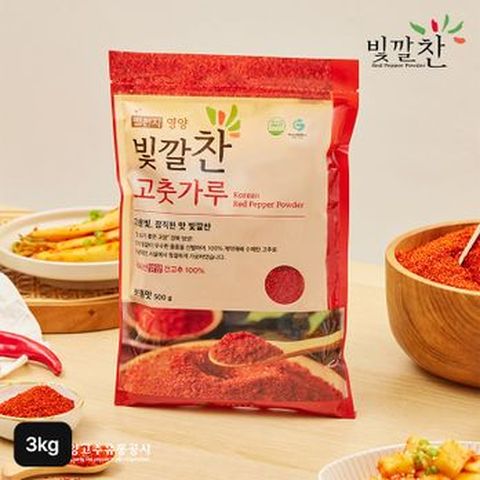 25년산 빛깔찬 고춧가루 3kg (500gX6팩)