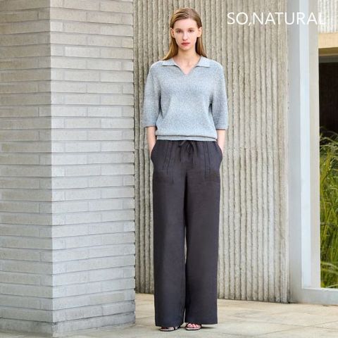 쏘내추럴 26SS 프렌치 린넨 100 오픈워크 팬츠