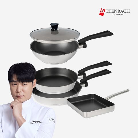 [특별가] 디펜더스 후라이팬(24팬+24웍+28팬+24커버+스퀘어팬) 5종 세트