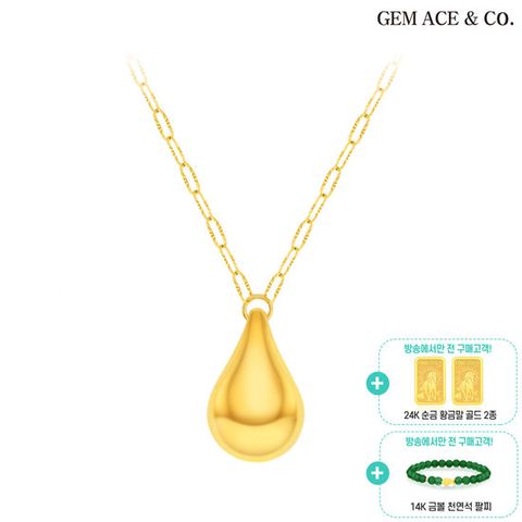 제메이스 24K순금 듀엘 물방울 클립 목걸이+24K순금 2종+14K 천연석 팔찌 1종