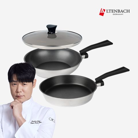 [CJ특별가] 디펜더스 프라이팬(28팬+28웍+28커버) 인덕션후라이팬 28팬28웍28커버세트