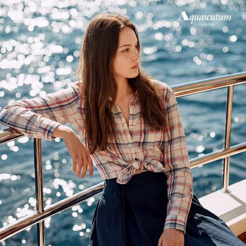 26SS 프렌치린넨100 체크셔츠