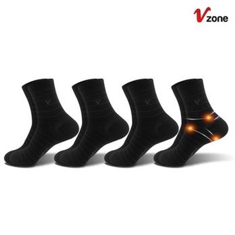 브이존 신사양말 중목 4켤레
