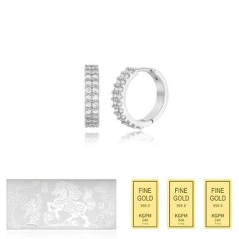 (방송에서만) [한국금자산관리] KGAM 925 실버 글램 원터치귀걸이 +추가