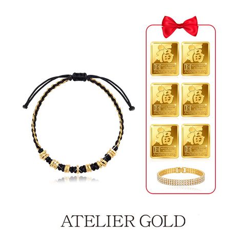 24K 순금 헤리티지 매듭 팔찌 + 24K 순금 복카드 6종 + 테니스팔찌