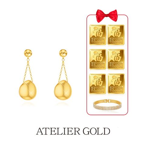 24K 순금 위시스톤 귀걸이 + 24K 순금 복카드 6종 + 테니스팔찌