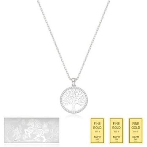 (방송에서만) [한국금자산관리] KGAM 925 실버 행운목 목걸이 +추가