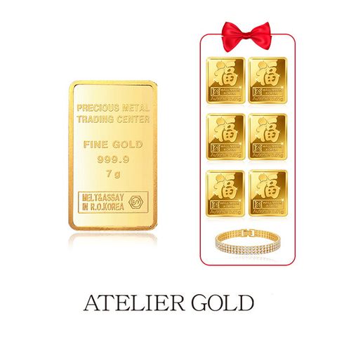 24K 순금 골드바 7g + 24K 순금 복카드 6종 + 테니스팔찌