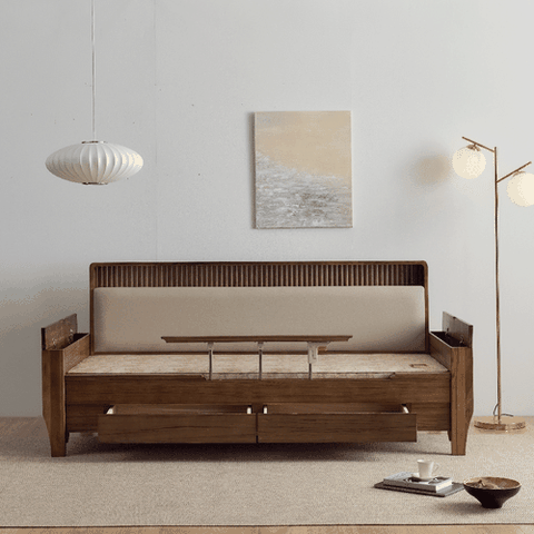 [신라온돌흙침대] (세일)예가 안전가드 서랍형 흙카우치 소파