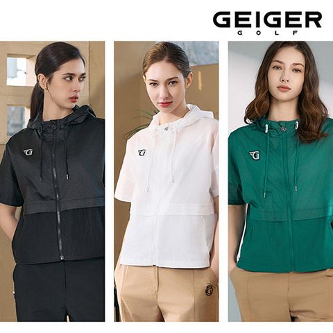 [가이거골프] 우븐 반팔 점퍼