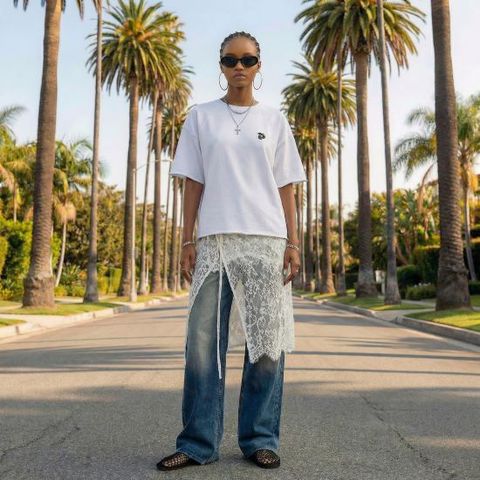 ○ 26SS 그라데이션 세미와이드 데님팬츠