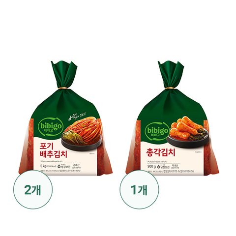 비비고 포기배추김치 5KG X 2 + 총각김치 900G X 1 총 10.9kg