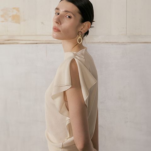 [미리주문10%]26SS 샌드 프릴 니트 블라우스