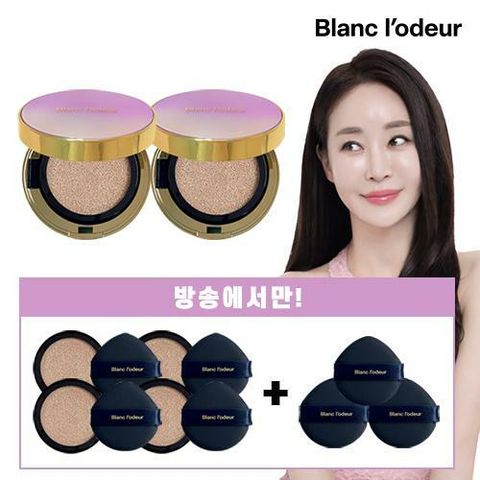 [롯데카드5%할인]최신상 [블랑로더] 글로우 쿠션 총 6개 (본품 2 + 리필 4 + 추가 퍼프 3) 정서경 패키지