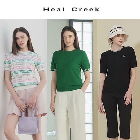 [삼성카드5%할인]힐크릭 26SS 여성 썸머 라운드 니트3종