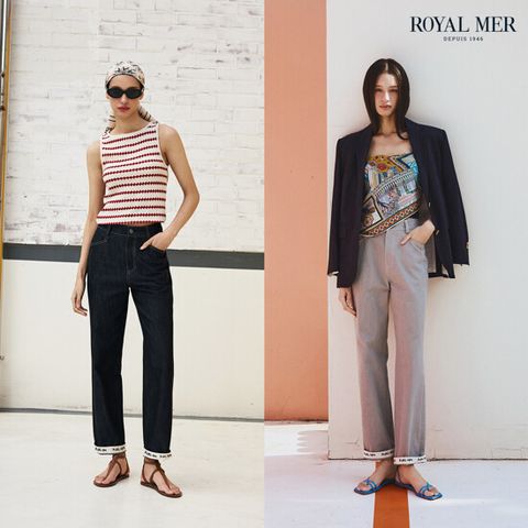 로얄메르 26SS 벨티드 와이드 데님