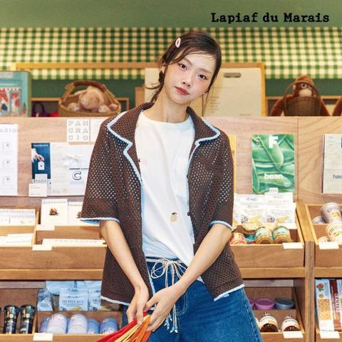 [라삐아프X보마켓] 26SUMMER 팜트리 니팅 크로쉐 아우터 셔츠 1종(Limited)