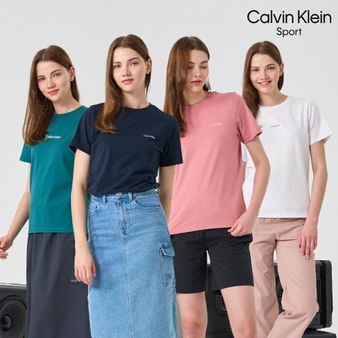 [방송에서만][Calvin Klein Sport] 26SS 여성 라운드넥 반팔 티셔츠 4종