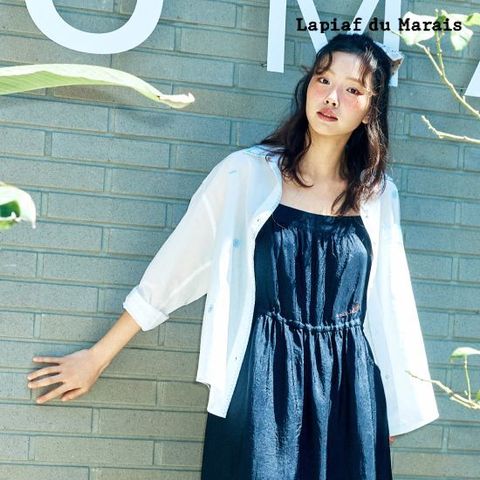 [라삐아프X보마켓] 26SUMMER 아사코튼 자수 스티치 셔츠 1종(Limited)