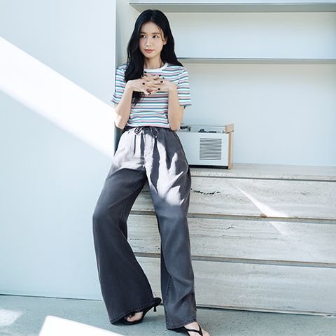 [최초가89,900원]셀렙샵 에디션 26SS 밴딩 스트링 와이드 찰랑 턱데님 2종