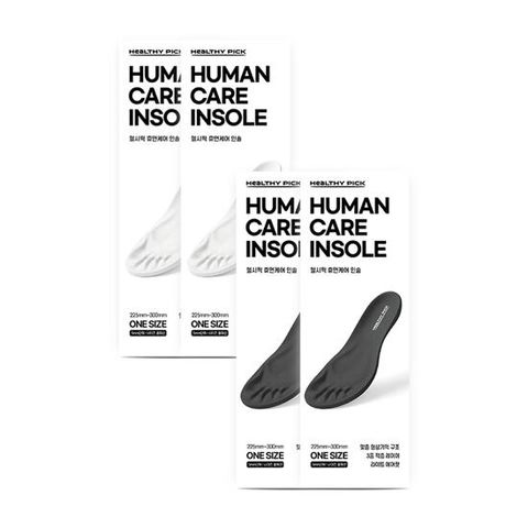 [헬시픽][7일체험찬스] 휴먼케어 형상맞춤 인솔 깔창 4세트 8P (화이트 2세트+블랙 2세트)