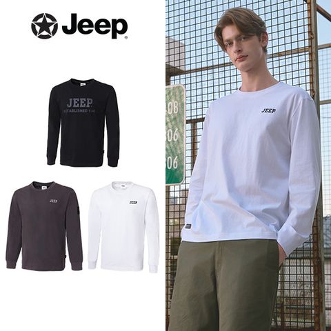 [Jeep]26SS 남성 시그니처 로고 긴팔 티셔츠 3종