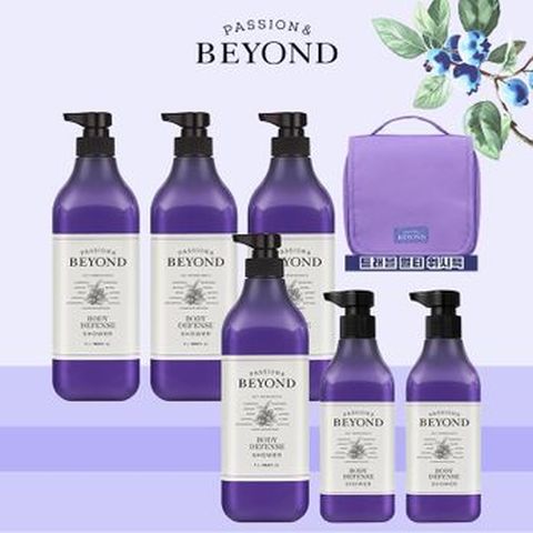 (썸머스페셜패키지)비욘드 바디 디펜스 샤워젤 1LX4+450mlX2+멀티트래블백