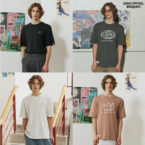 바스키아 26SS 남성 아트워크 라운드 반팔티셔츠 4종