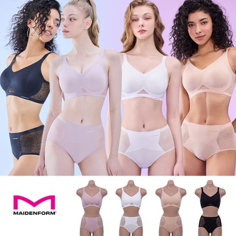 메이든폼 MAIDENFORM 에어로 컨투어 리프팅 브라팬티4세트