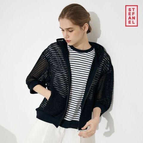 스테파넬 26SS 크로쉐 후드집업