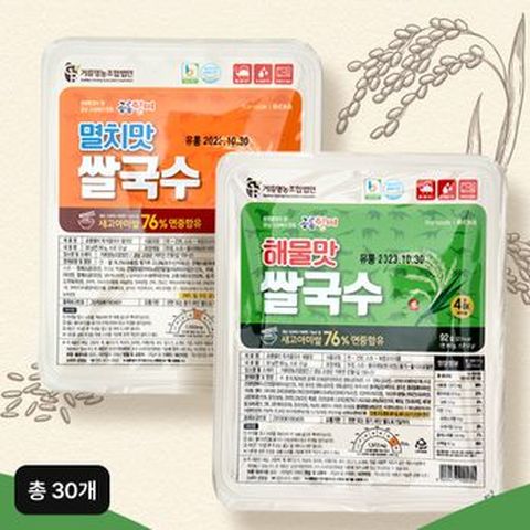 공룡별미 즉석 쌀국수 해물맛 15개+멸치맛 15개