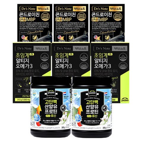 [유난희 건강톡톡 패키지] 팔레오 프로틴 2통+콘드로이친 3개월+오메가 3개월