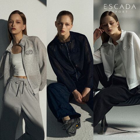 [ESCADA SPORT] 에스카다 스포츠 26SS 글리터 크로쉐 니트 점퍼