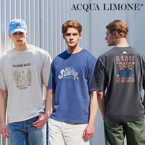 ◎ 아쿠아리모네 26SS 남성 피그먼트 반팔 티셔츠 3종