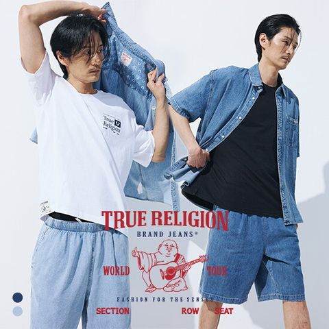 ● 트루릴리전 26SS 남성 데님 하프 셋업 2종