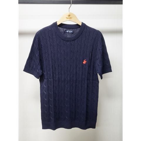 (C)비버리힐스폴로클럽 26SS 여성 코튼 케이블 반팔니트 3종