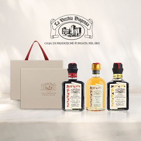 김호영pick 이탈리아 발사믹 골드라벨 250ml + 레드 250ml + 콘디멘토 비앙코(일명 화이트발사믹) 250ml 선물세트