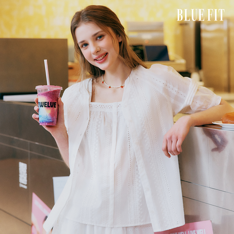 [카드 5%할인][26SS최신상] 블루핏 아일렛 블라우스 SET