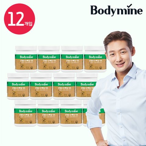 [50% SALE] 바디마인 산양유 단백질 100% 12통+스푼2개