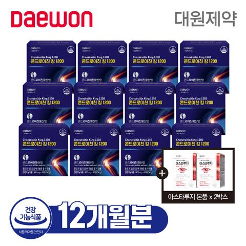 대원제약 콘드로이친킹1200 12박스(12개월)+아스타루지2박스더+30일 무료체험