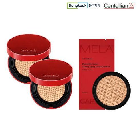 [롯데카드5%할인][최신상] 동국제약 멜라캡쳐쿠션 21호 본품 15g*2 + 리필15g*1 