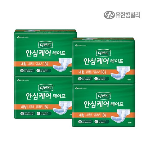 안심케어 테이프 대형18매 x 4팩