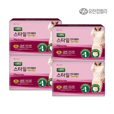 스타일 언더웨어 프리미엄 여성 파워 중형 14매 x 4팩