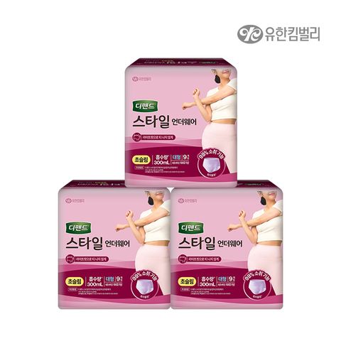 스타일 언더웨어 여성 초슬림 대형 9매 x 3팩