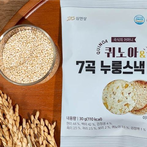 [심연상]퀴노아&7곡누룽스낵 30g x 12봉